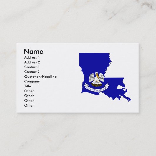 Louisiana-vlag Visitekaartje (Voorkant)