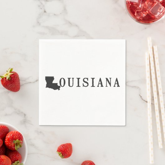 Louisiana vormgegeven brief Louisiana woord kunst Servetten (Insitu)