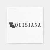 Louisiana vormgegeven brief Louisiana woord kunst Servetten (Voorkant)