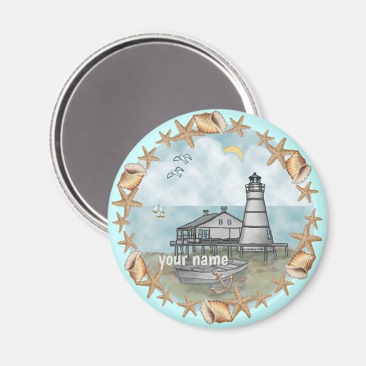 Louisiana vuurtoren magneet (Voorkant / Achterkant)