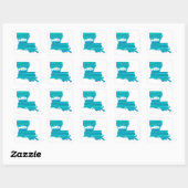 Louisiana Wave Vist Vierkante Sticker (Vel)