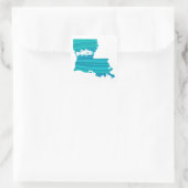 Louisiana Wave Vist Vierkante Sticker (Tas)