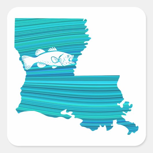 Louisiana Wave Vist Vierkante Sticker (Voorkant)
