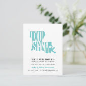 LOUISIANA We hebben New address New Home verplaats Briefkaart (Staand voorkant)