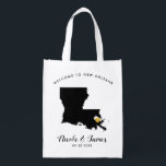 Louisiana Wedding Welcome Bag Tas, Gold Heart Boodschappentas<br><div class="desc">Vul deze welkomsttas met favoriete godies voor je gasten als ze in Louisiana aankomen!</div>
