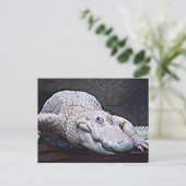 Louisiana White Alligator Briefkaart (Staand voorkant)