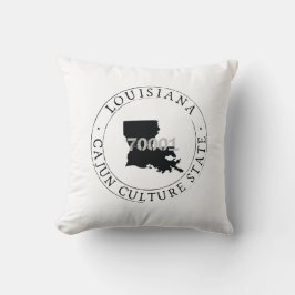 Louisiana Zip Code Pillow Cajun Culture Kussen