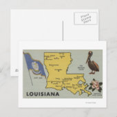 LouisianaGedetailleerde kaart van StateLouisiana (Voorkant / Achterkant)