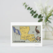 LouisianaGedetailleerde kaart van StateLouisiana (Staand voorkant)