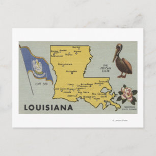 LouisianaGedetailleerde kaart van StateLouisiana