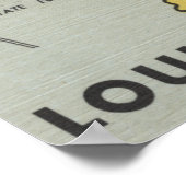 LouisianaGedetailleerde kaart van StateLouisiana Poster (Hoek)