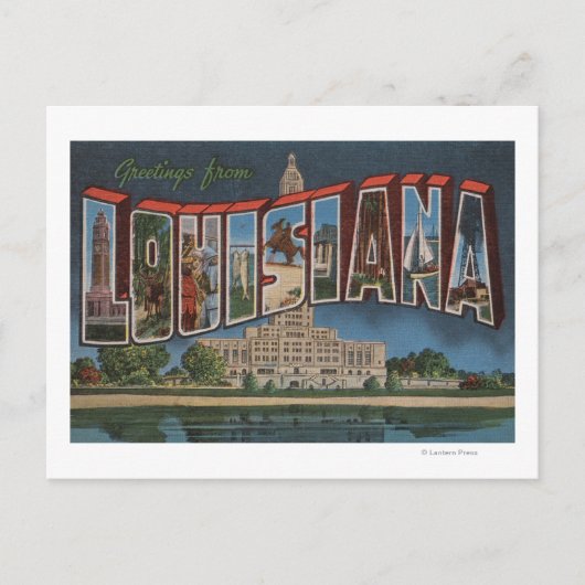 LouisianaLarge Letter ScenesLouisiana Briefkaart (Voorkant)