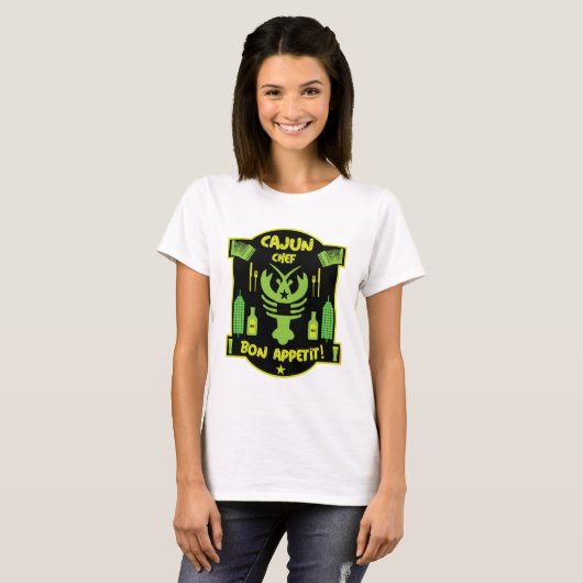 Louisiana's Cajun Foodies and Events T-Shirt (Voorkant volledig)