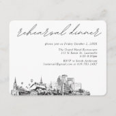 Louisville bruiloft elegante repetitie diner informatiekaartje (Voorkant)