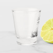 Louisville bruiloft gunst gepersonaliseerd gejuich shot glas (Links)