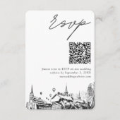 Louisville Bruiloft Moderne RSVP QR Code Informatiekaartje (Voorkant)