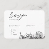 Louisville Bruiloft Traditionele RSVP Maaltijd Opt Informatiekaartje (Voorkant)