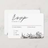 Louisville Bruiloft Traditionele RSVP Maaltijd Opt Informatiekaartje (Voorkant / Achterkant)