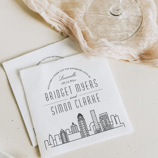 Louisville Deco Skyline | Bruiloft Evenement Serve Servet