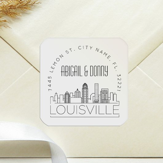 Louisville Destination Wedding Vierkante Sticker