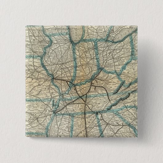 Louisville en Nashville Railroad 2 Vierkante Button 5,1 Cm (Voorkant)