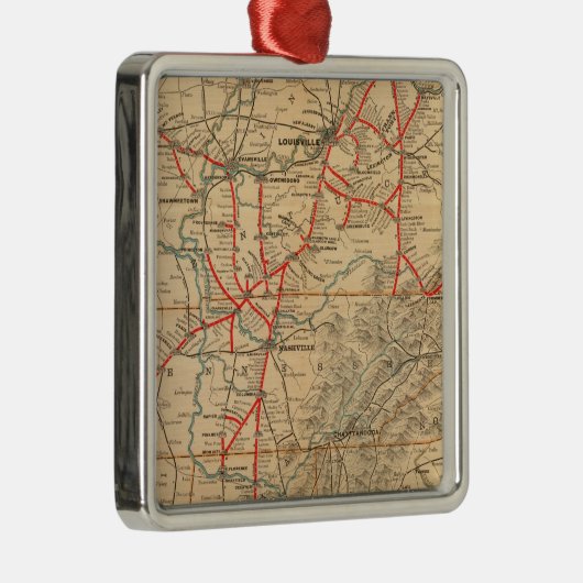 Louisville en Nashville Railroad Metalen Ornament (Rechts)