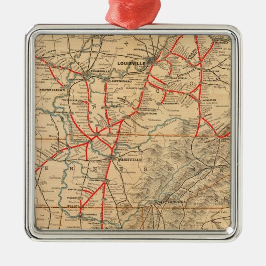 Louisville en Nashville Railroad Metalen Ornament (Voorkant)