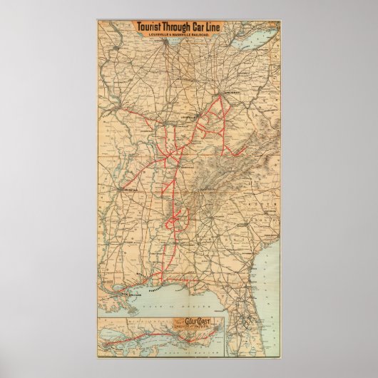 Louisville en Nashville Railroad Poster (Voorkant)