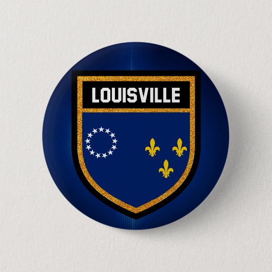 Louisville Flag Ronde Button 5,7 Cm (Voorkant)