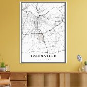 Louisville Kaart Canvas Afdruk (Insitu (Woonkamer))