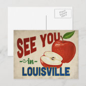 Louisville Kentucky Apple - Vintage Travel Briefkaart (Voorkant / Achterkant)