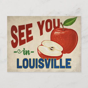 Louisville Kentucky Apple - Vintage Travel Briefkaart
