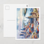 Louisville Kentucky Beroemde reis waterverf Briefkaart (Voorkant / Achterkant)