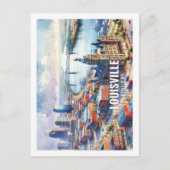 Louisville Kentucky Beroemde reis waterverf Briefkaart (Voorkant)