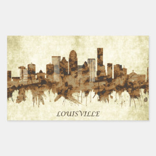 Louisville Kentucky Cityscape Rechthoekige Sticker