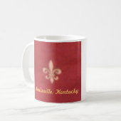 "LOUISVILLE, KENTUCKY FLEUR DE LIS MOK" KOFFIEMOK (Voorkant links)