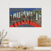 Louisville, Kentucky - Grote lettertjes Poster (Keuken)