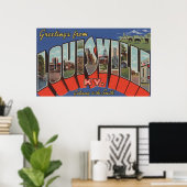 Louisville, Kentucky - Grote lettertjes Poster (Thuiskantoor)