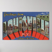 Louisville, Kentucky - Grote lettertjes Poster (Voorkant)