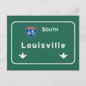 Louisville Kentucky Interstate Highway Freeway Briefkaart (Voorkant)
