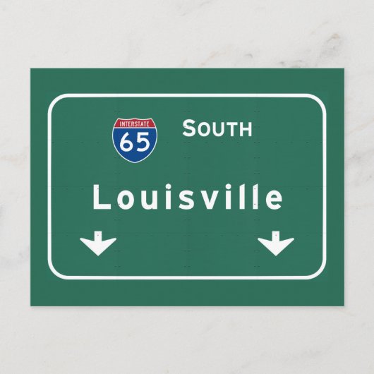 Louisville Kentucky Interstate Highway Freeway Briefkaart (Voorkant)