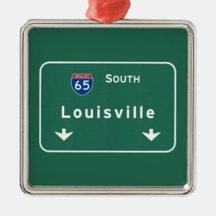 Louisville Kentucky Interstate Highway Freeway Metalen Ornament