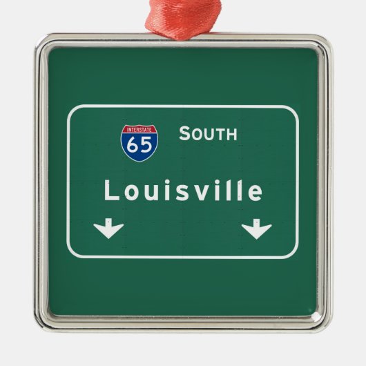 Louisville Kentucky Interstate Highway Freeway Metalen Ornament (Voorkant)