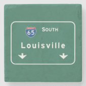 Louisville Kentucky Interstate Highway Freeway Stenen Onderzetter (Voorkant)