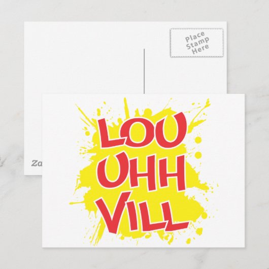 Louisville, Kentucky Lou, Ville Louie Ville KY Briefkaart (Voorkant / Achterkant)