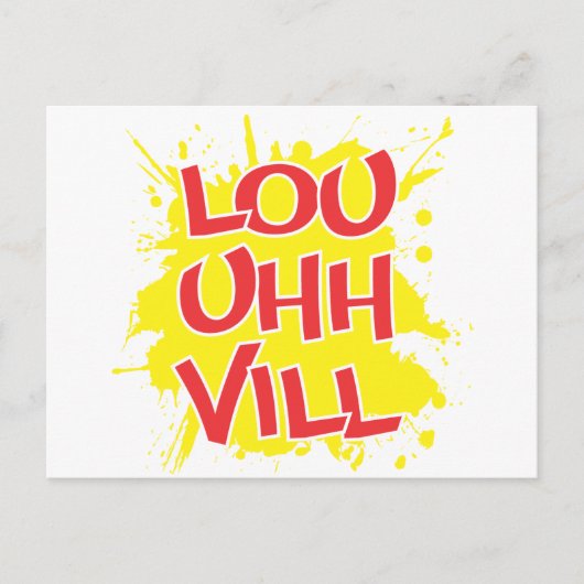 Louisville, Kentucky Lou, Ville Louie Ville KY Briefkaart (Voorkant)