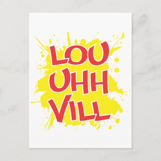 Louisville, Kentucky Lou, Ville Louie Ville KY Briefkaart (Voorkant)