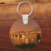 Louisville Kentucky Night Lights Bridge Ohio Sleutelhanger (Voorkant)