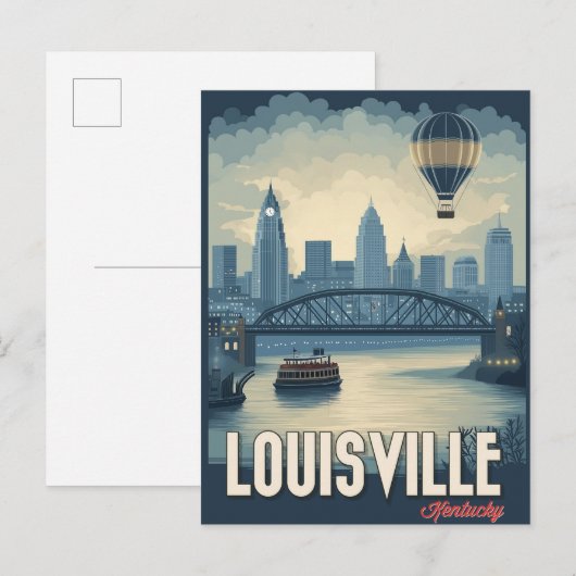 Louisville, Kentucky - Prachtige stad Uitzichten Briefkaart (Voorkant / Achterkant)