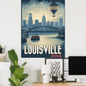 Louisville, Kentucky - Prachtige stad Uitzichten Poster (Thuiskantoor)